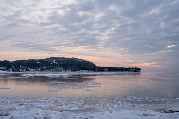 Fish Creek Icy sunset glow-6