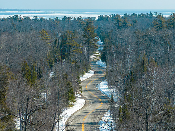 Winding Road to Northport Snow-13