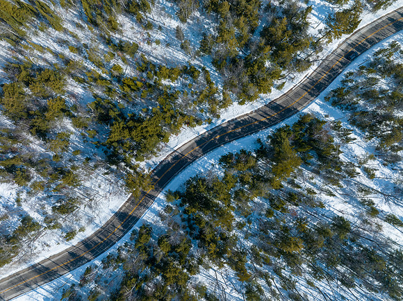 Winding Road to Northport Snow-28