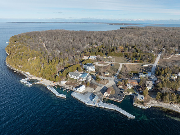 Gills Rock Snowy Drone-11