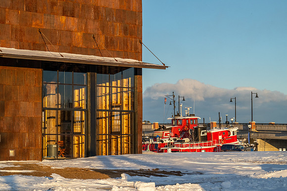 Sturgeon Bay Waterfront Golden Hour Winter-1