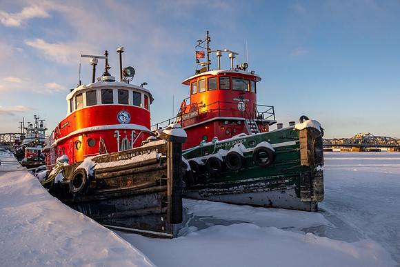 Sturgeon Bay Waterfront Golden Hour Winter-13