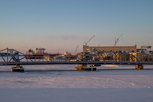 Sturgeon Bay Waterfront Golden Hour Winter-21