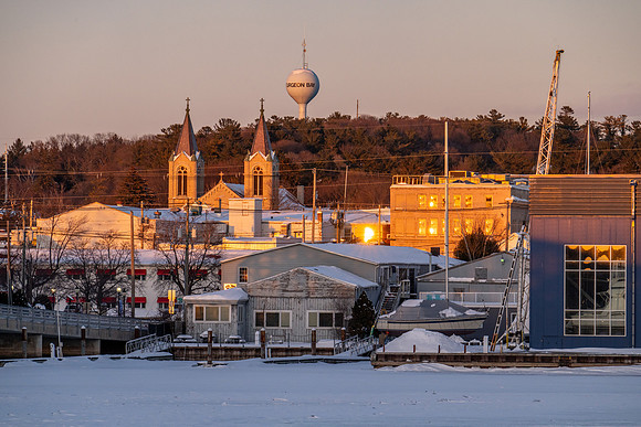 Sturgeon Bay Waterfront Golden Hour Winter-26