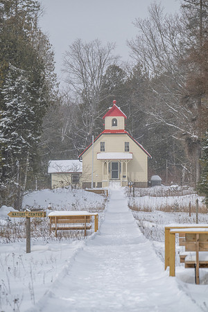 Baileys Harbor Range Light Winter-16