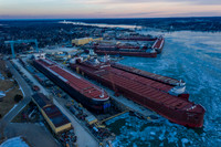 01-24-2021-Dan Eggert-Shipyard sunset drone winter layup-1