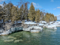 Cave Point Winter Icicles-3