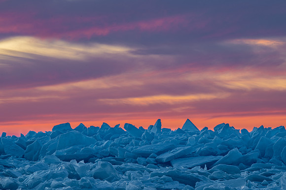 Door Bluff Headlands Ice Shove Sunset-5