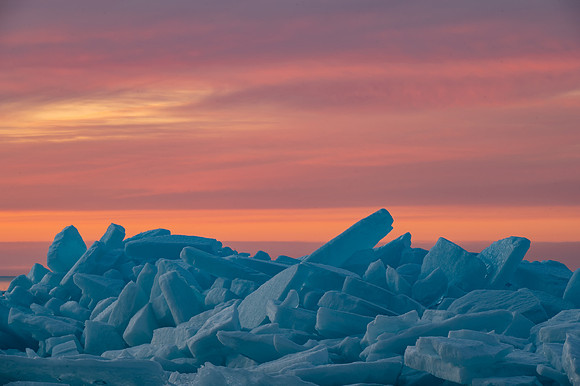 Door Bluff Headlands Ice Shove Sunset-4
