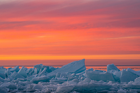 Door Bluff Headlands Ice Shove Sunset-8