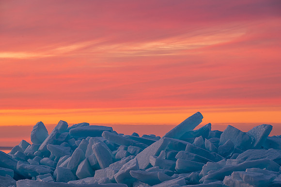 Door Bluff Headlands Ice Shove Sunset-16