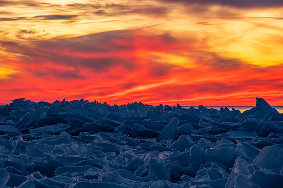 Door Bluff Headlands Ice Shove Sunset-23
