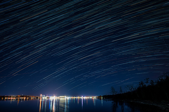 Star Trails with Aurora Ship Canal-2
