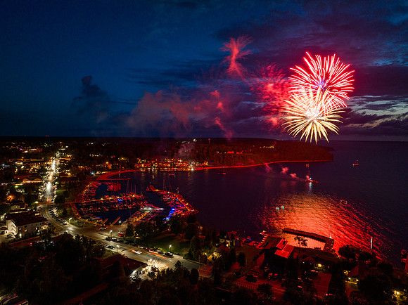 Fireworks Over Sister Bay-1