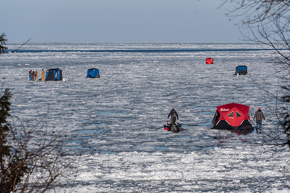 01-23-2021-Dan Eggert-Out on Bay Ice Fishing off of Little Sturgeon-1